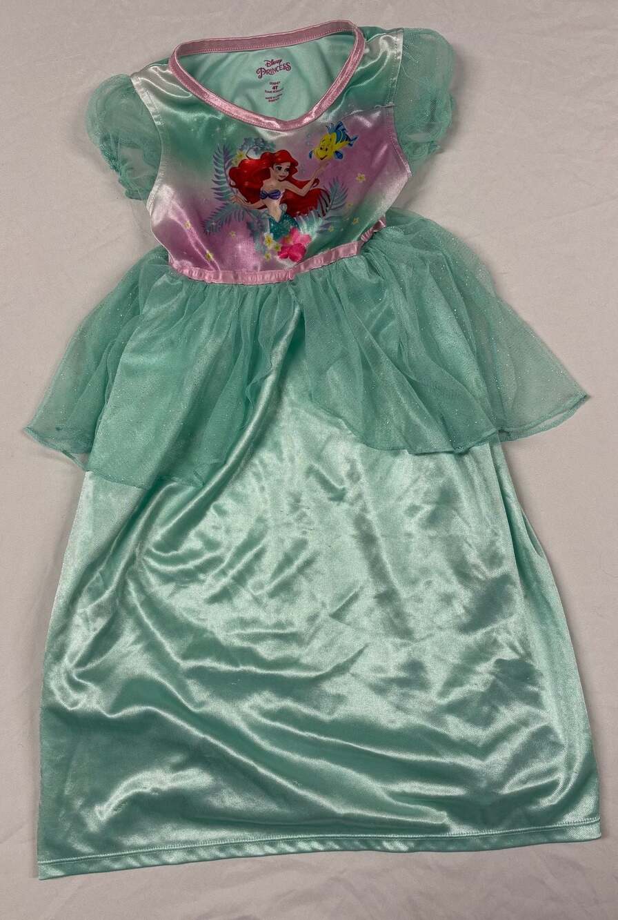 Disney Princess The Little Mermaid Ariel and Flounder Fantasy Nightgown Dress Si